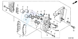 GL1800C drawing REAR BRAKE CALIPER