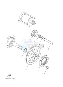 YFM450FWAD YFM45FGPB GRIZZLY 450 EPS (1CTC 1CTD 1CTE) drawing STARTER CLUTCH