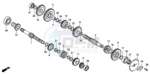 CRF100F drawing TRANSMISSION (CRF100F)