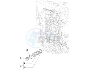 Primavera 50 4T-2V 25 kmh (EMEA) drawing Flywheel magneto cover - Oil filter