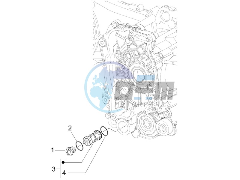 Flywheel magneto cover - Oil filter