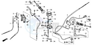 TRX90 drawing HANDLE LEVER/SWITCH/CABLE