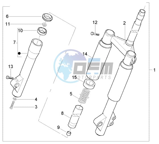 Front wheel suspension