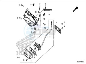 CBR500RAH CBR500R ED drawing TAILLIGHT