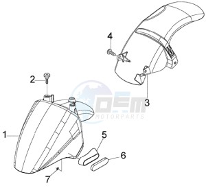 Fly 150 (USA) USA drawing Front and rear mudguard