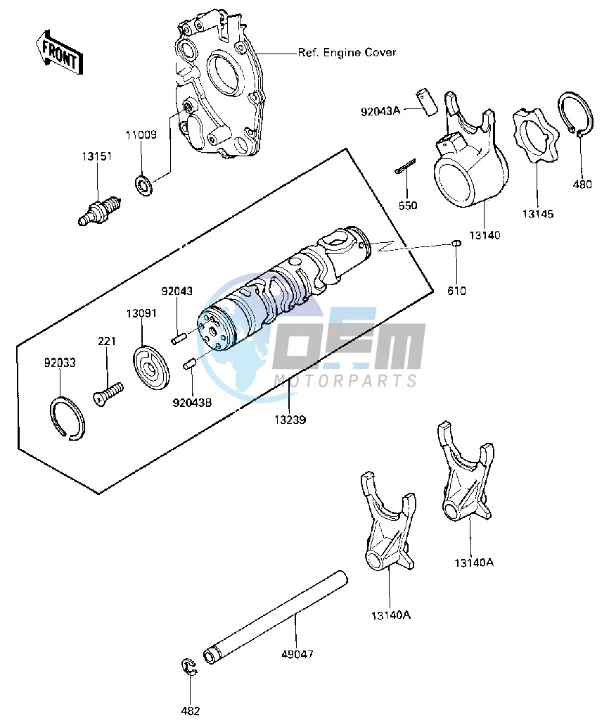 GEAR CHANGE DRUM & FORKS