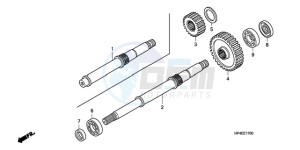 TRX420FEA Europe Direct - (ED / 2ED 4WD) drawing FINAL SHAFT