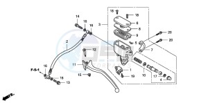 FJS400D SILVER WING drawing REAR BRAKE MASTER CYLINDER