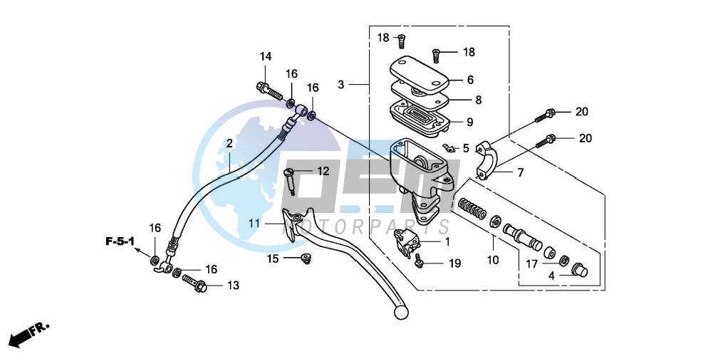 REAR BRAKE MASTER CYLINDER