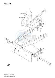 GSR750 drawing REAR SWINGING ARM L3