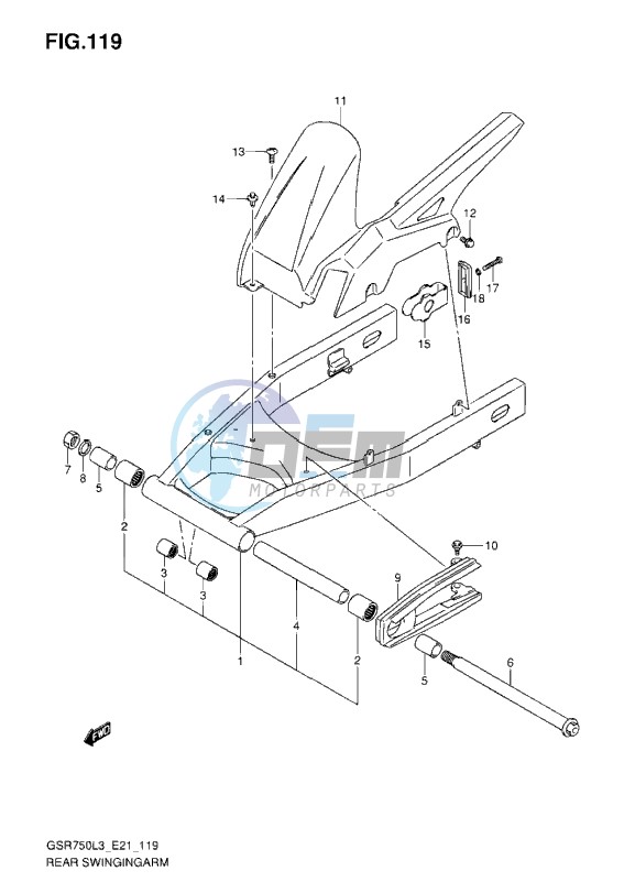 REAR SWINGING ARM L3