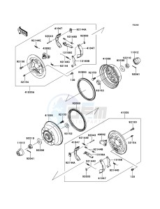 MULE_610_4X4 KAF400ABF EU drawing Rear Hub