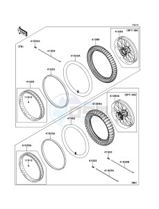 KLX250 KLX250SDF XX (EU ME A(FRICA) drawing Tires