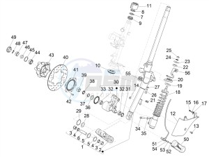 GTS 300 SUPER HPE-TECH 4T 4V IE ABS E4 (EMEA) drawing Fork/steering tube - Steering bearing unit