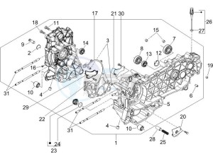 Liberty 125 4t Sport (UK) UK drawing Crankcase