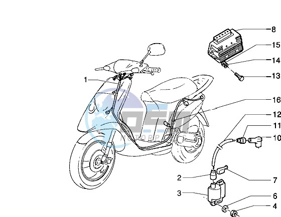 Cable harnes - Regulator - H.T. coil