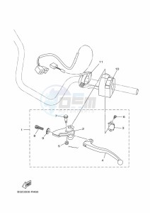 YFM700FWBD KODIAK 700 EPS (B5KV) drawing HANDLE SWITCH & LEVER