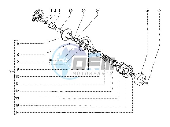 Driven pulley