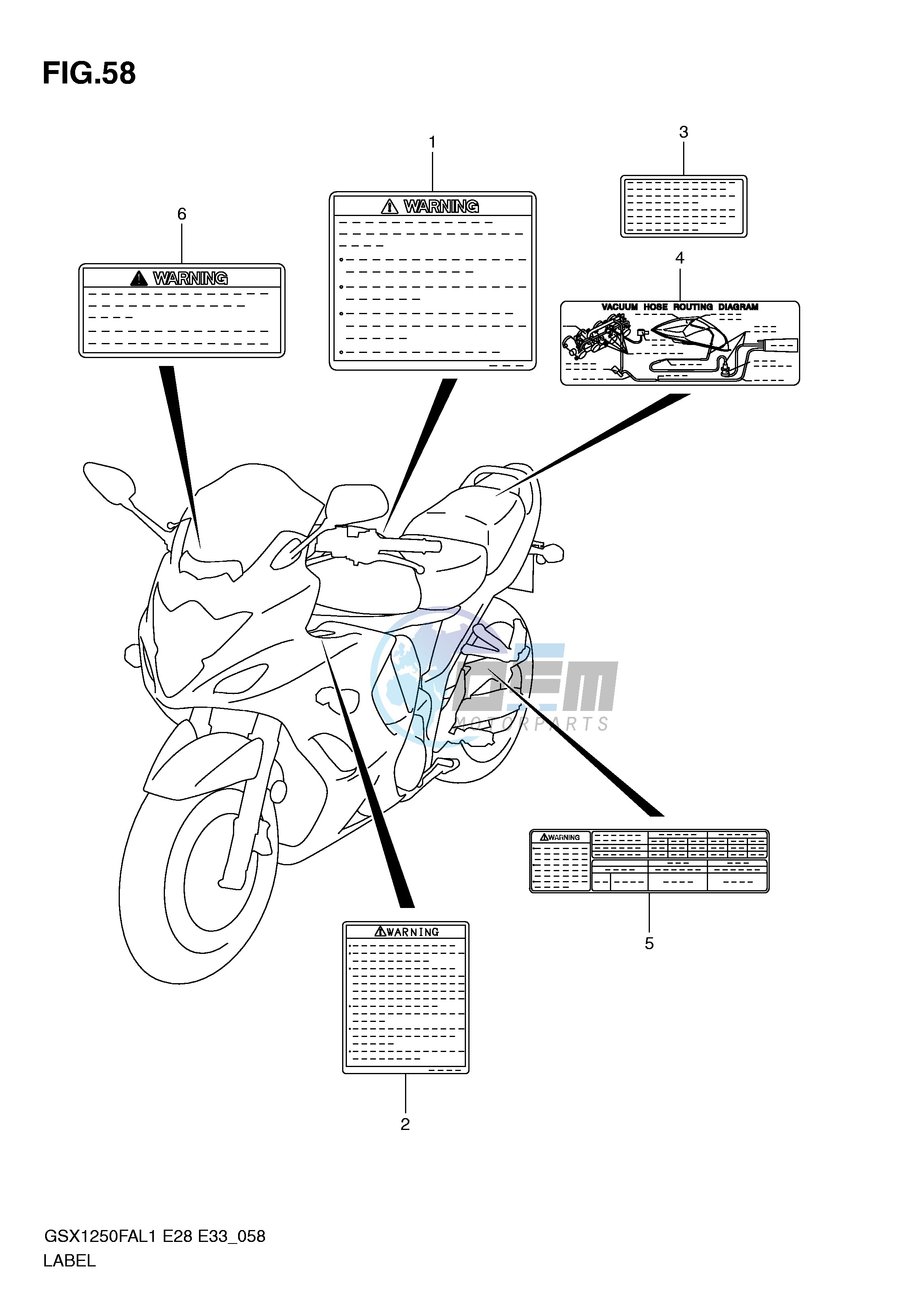 LABEL (GSX1250FAL1 E33)