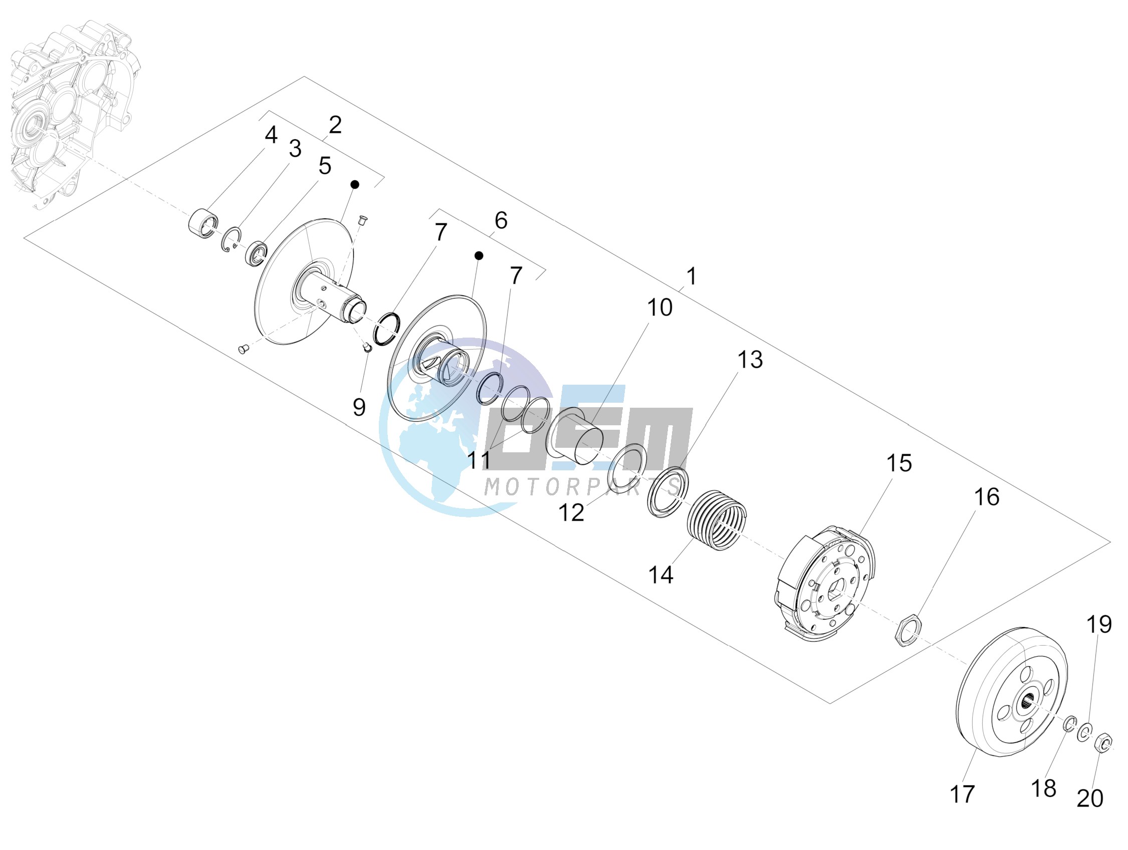 Driven pulley