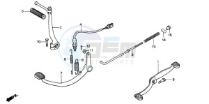 C90M drawing PEDAL/KICK STARTER ARM