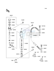 KX85/KX85-<<II>> KX85BDF EU drawing Rear Master Cylinder