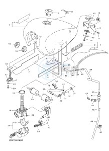 XVS950CR XVS950 ABS XV950 RACER (B334) drawing FUEL TANK