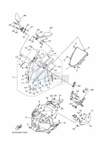 YZF320-A YZF-R3 (B7PF) drawing WINDSHIELD