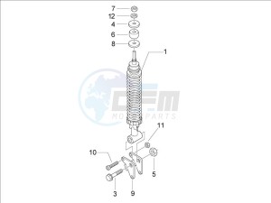 LX 150 4T ie E3 drawing Rear suspension - Shock absorber - s