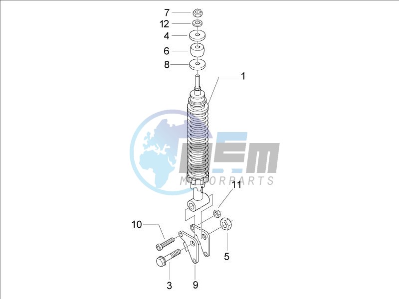 Rear suspension - Shock absorber - s