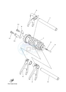 MTN850-A MTN-850-A MT-09 ABS (BS27) drawing SHIFT CAM & FORK