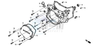 CR125R drawing RIGHT CRANKCASE COVER