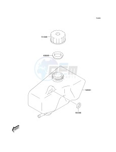 KDX 50 A (A1-A3) drawing OIL TANK