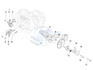 GTS 300 SUPER HPE 4T 4V IE ABS E4 (NAFTA) drawing Rocking levers support unit