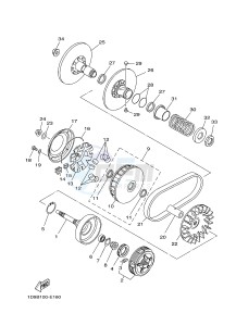 YFM450FWA YFM450DE GRIZZLY 450 IRS (1CUL 1CUM 1CUN) drawing CLUTCH