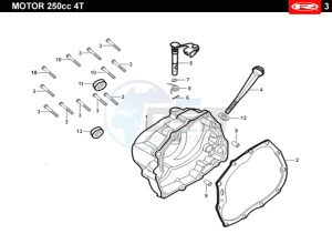 TANGO-250-WHITE drawing RIGHT CASE COVER