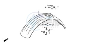 CR125R drawing FRONT FENDER