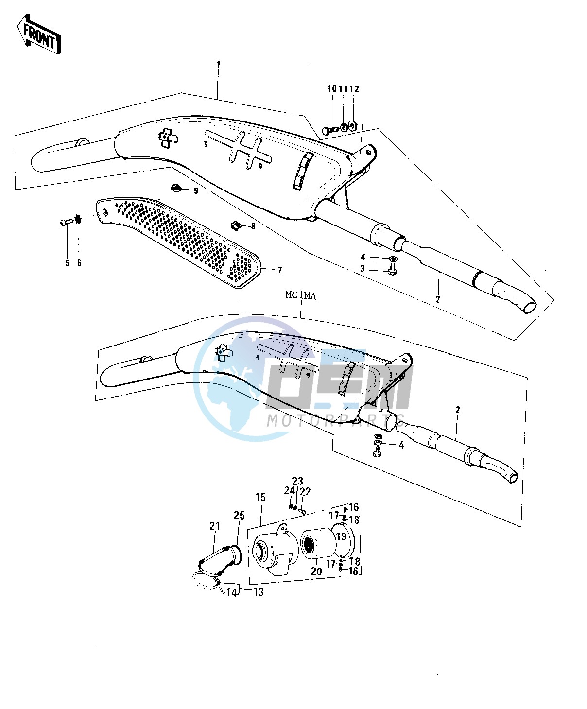 AIR CLEANER_MUFFLER -- 74-75 MC1M_MC1M-A- -