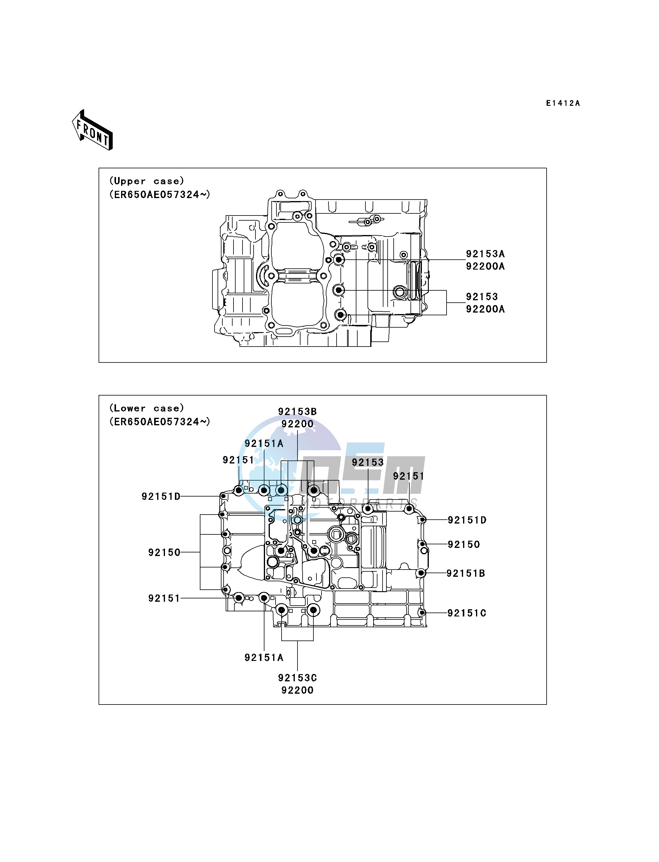 CRANKCASE BOLT PATTERN