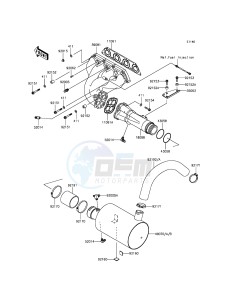 JET_SKI_ULTRA_LX JT1500KFF EU drawing Muffler(s)