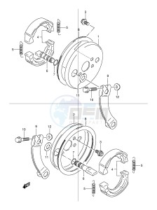 LT80 (P1) drawing FRONT BRAKE