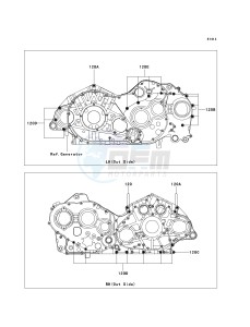 VN 2000 G [VULCAN 2000] (8F-9F) 0G9F drawing CRANKCASE BOLT PATTERN