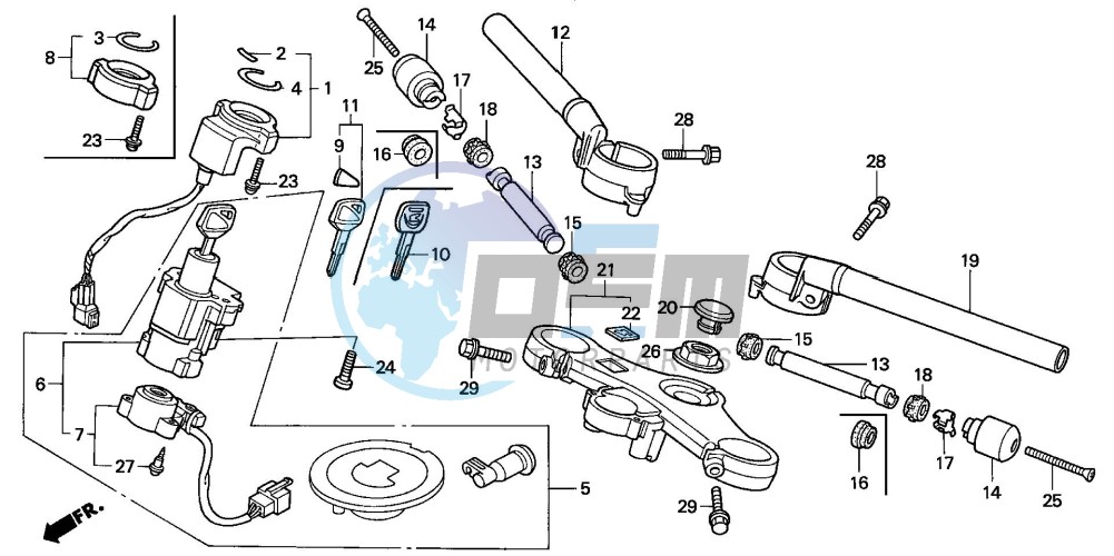 HANDLE PIPE/TOP BRIDGE (1/2/3)