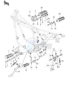 KZ 1000 D [Z1R] (D1) [Z1R] drawing FOOTRESTS_STANDS -- 78 D1- -