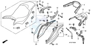 CB600FA39 Spain - (SP / ABS ST 25K) drawing SEAT/REAR COWL