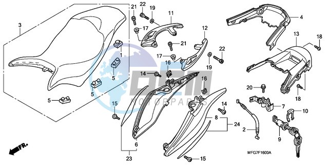 SEAT/REAR COWL