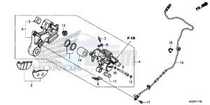 CRF250LAH CRF250LA ED drawing REAR BRAKE CALIPER