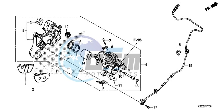 REAR BRAKE CALIPER