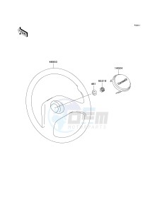 KAF 400 A [MULE 610 4X4] (A6F-AF) A7F drawing STEERING WHEEL