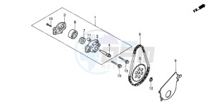 TRX200D FOURTRAX 200 drawing OIL PUMP